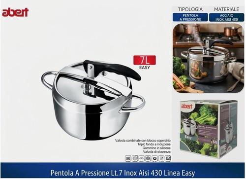 Abert pentola pressione 7lt - pentola,